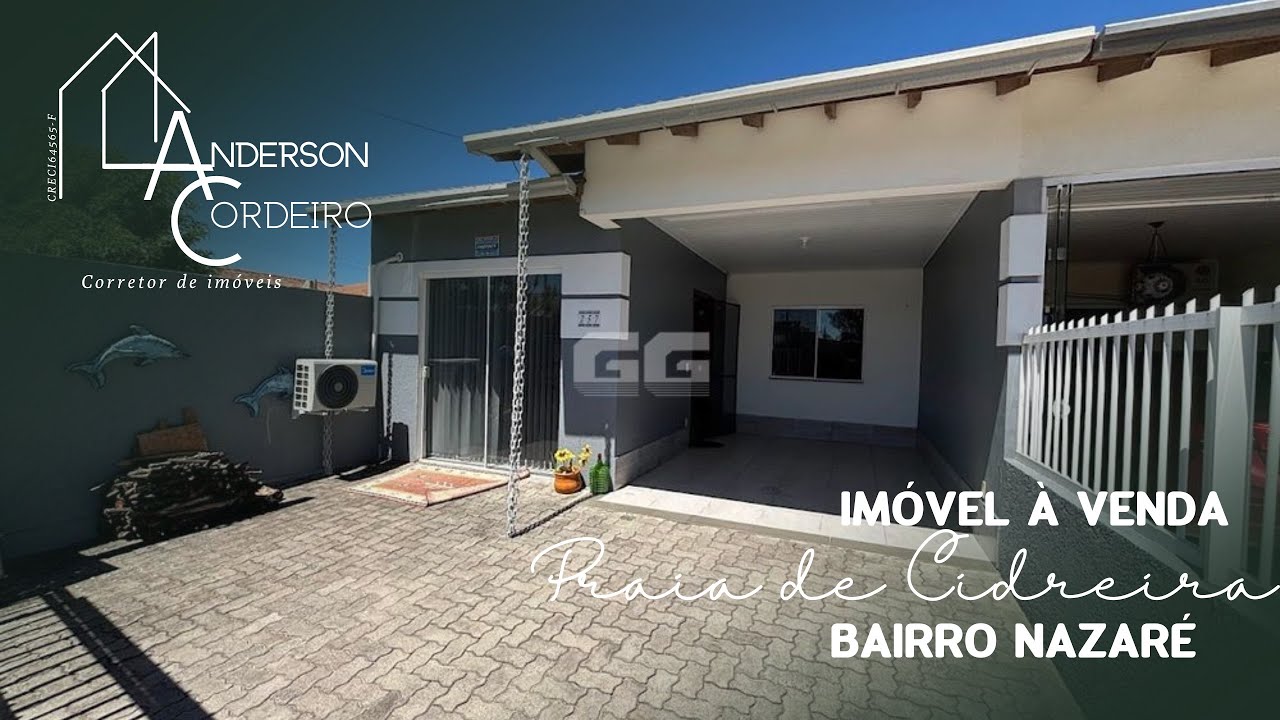CASA A VENDA NO BAIRRO NAZARÉ EM CIDREIRA/RS! R$ 245.000,00.