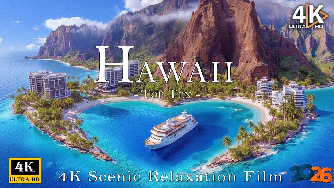 Hawaii in 4K 🌺 | Most Beautiful Islands From Above | Deep House Chill