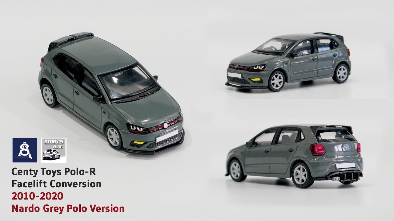 Centy Toys Polo R Facelift Conversion | 2020 Volkswagen Polo Miniature Model | Nardo Grey Polo