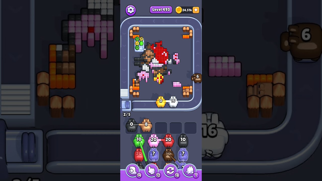 Pixel Flow — hard level 493
