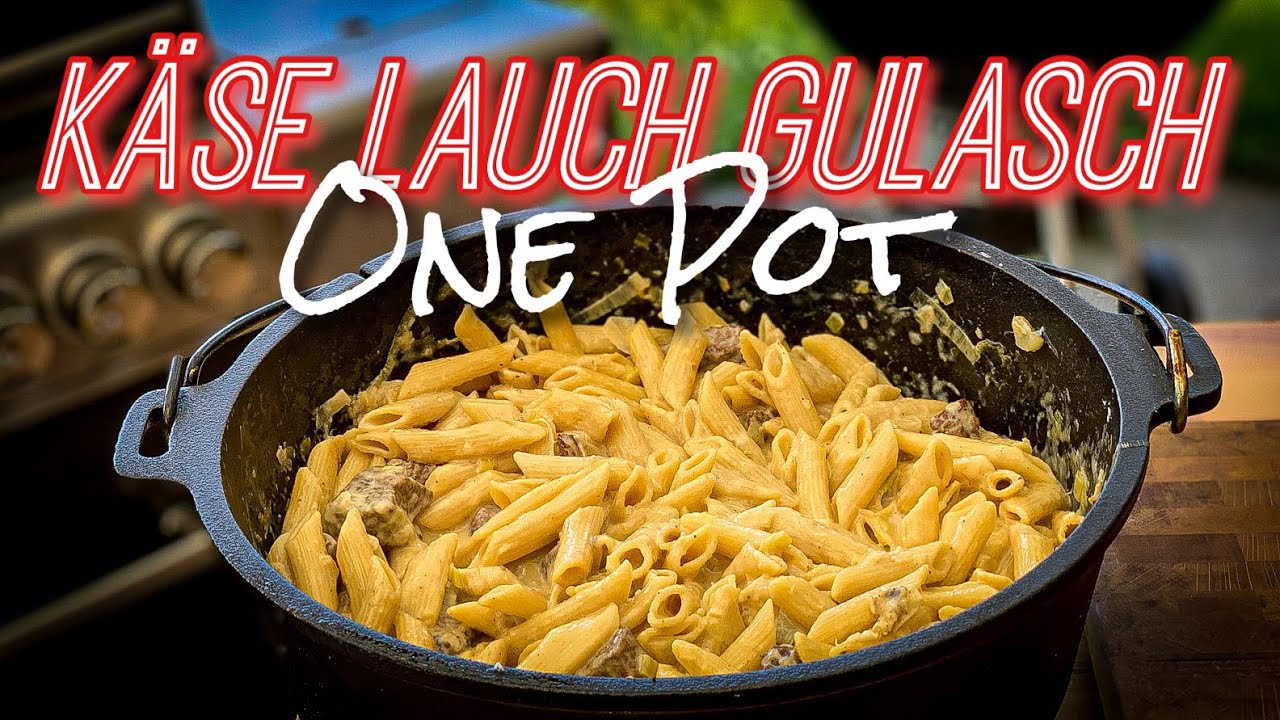 😋 Käse Lauch Gulasch One Pot - Das ist sehr lecker und definitiv einen Versuch Wert! #dutchoven