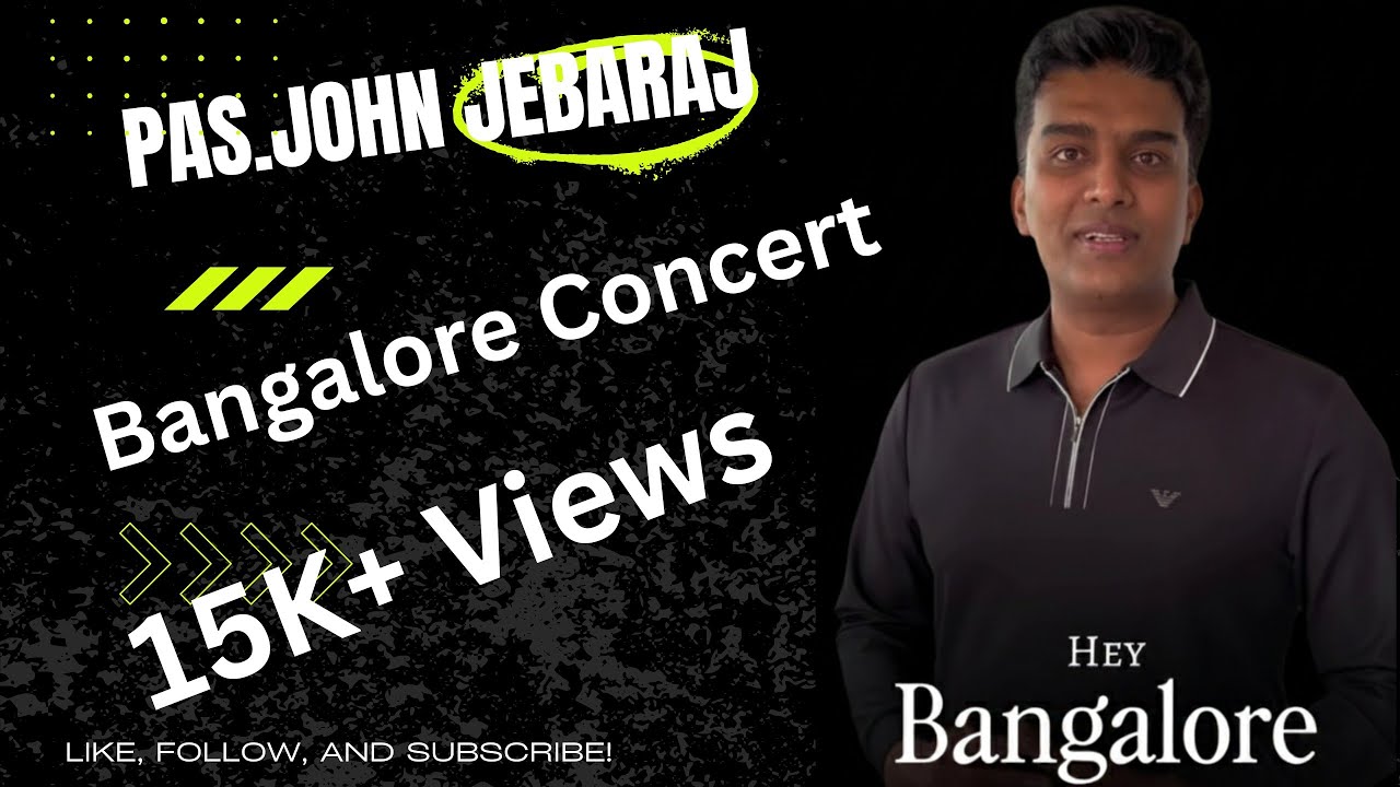 Pas.John Jebaraj # Bangalore Concert #love 