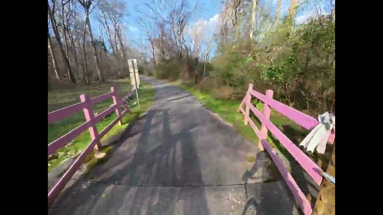 Biking 6.5 miles of the Cape Fear Trail up to Jordan Soccer Complex, Fayetteville, NC, 3/6/26 part1