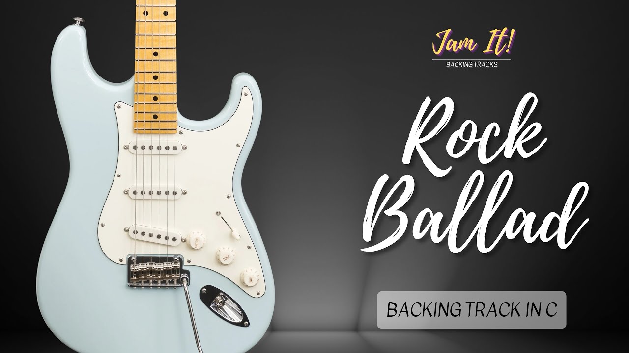 Envolving Rock Ballad Guitar Backing Track in C | Jam Track