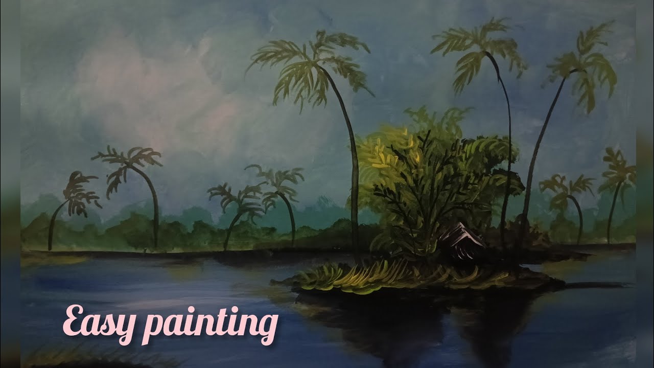 Easy painting step by step paint / landscape painting 