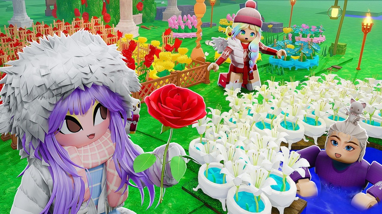 СДЕЛАЛИ ОГРОМНЫЙ ЦВЕТНИК В ЛЕСУ! Roblox 99 Nights in the Forest