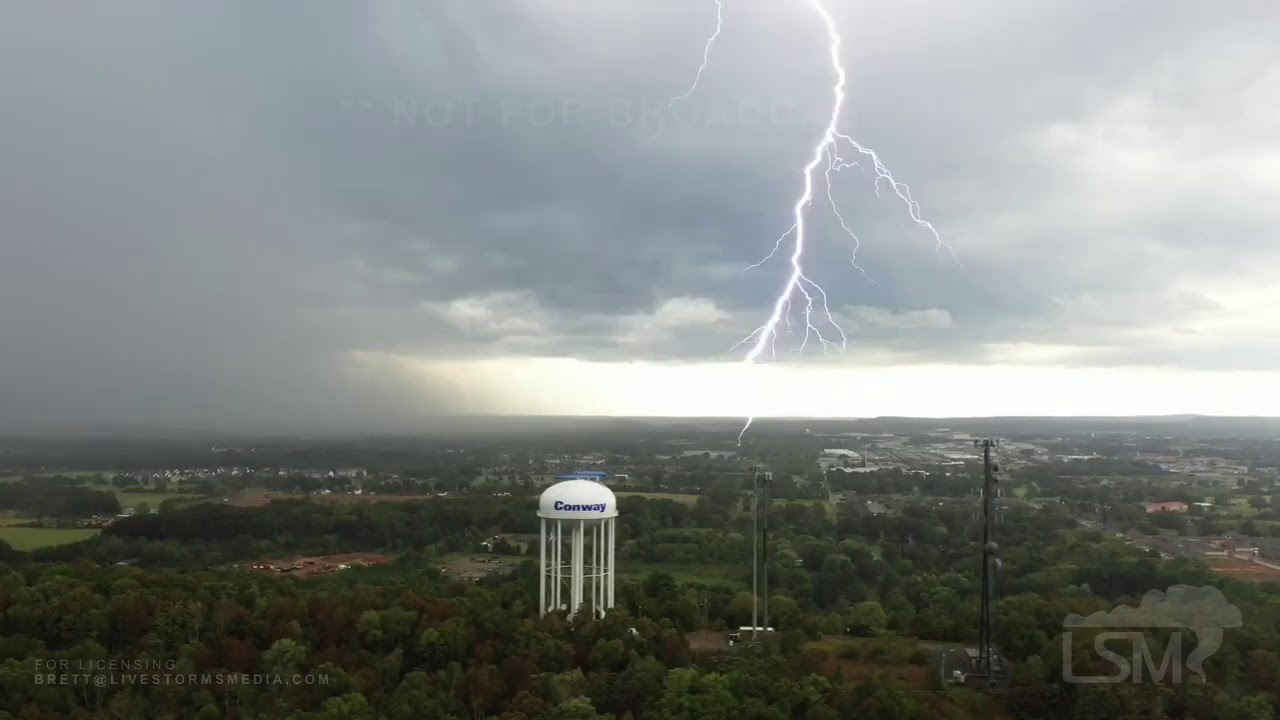 08-29-2020 Conway, AR - Lightning and Strong Winds