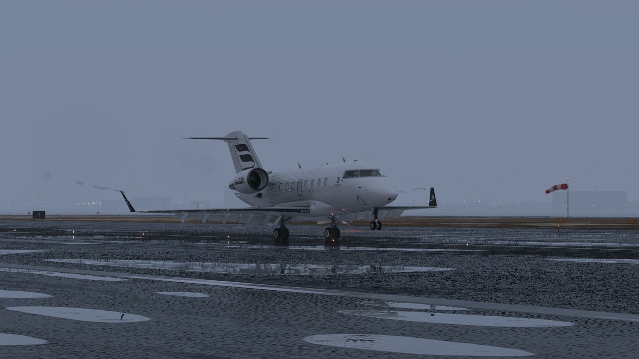 X-Plane 12 VR CL650 Bad Weather Landing on VATSIM