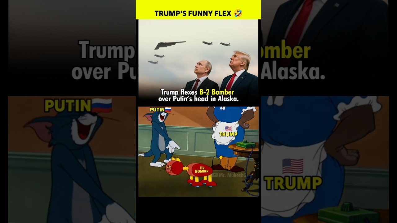 Alaska Meeting Funny Incident 🇺🇲🤣🇷🇺 Funny Meme #trumpputinsummit #tariffwar