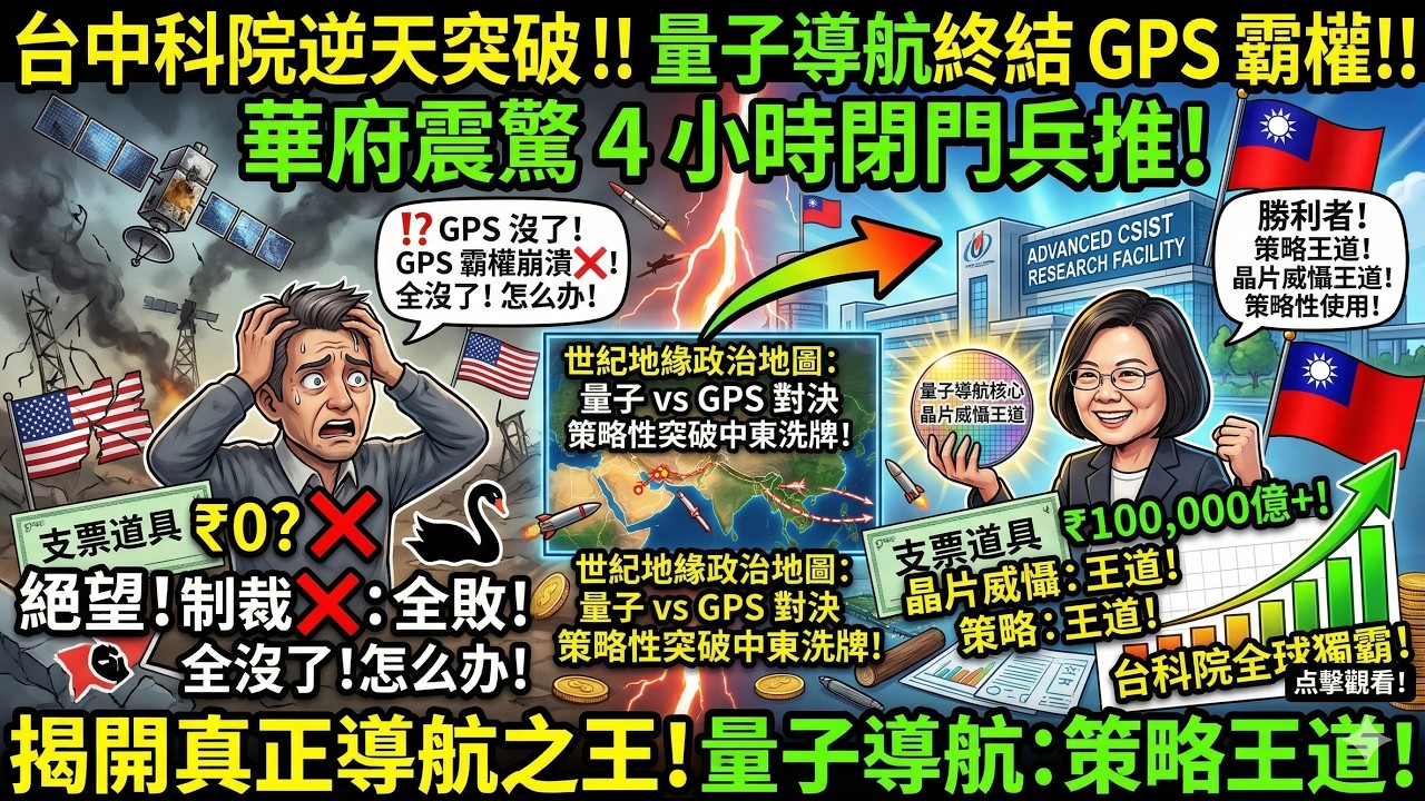 台中科院逆天突破！量子導航終結 GPS 霸權，華府震驚 4 小時閉門兵推
