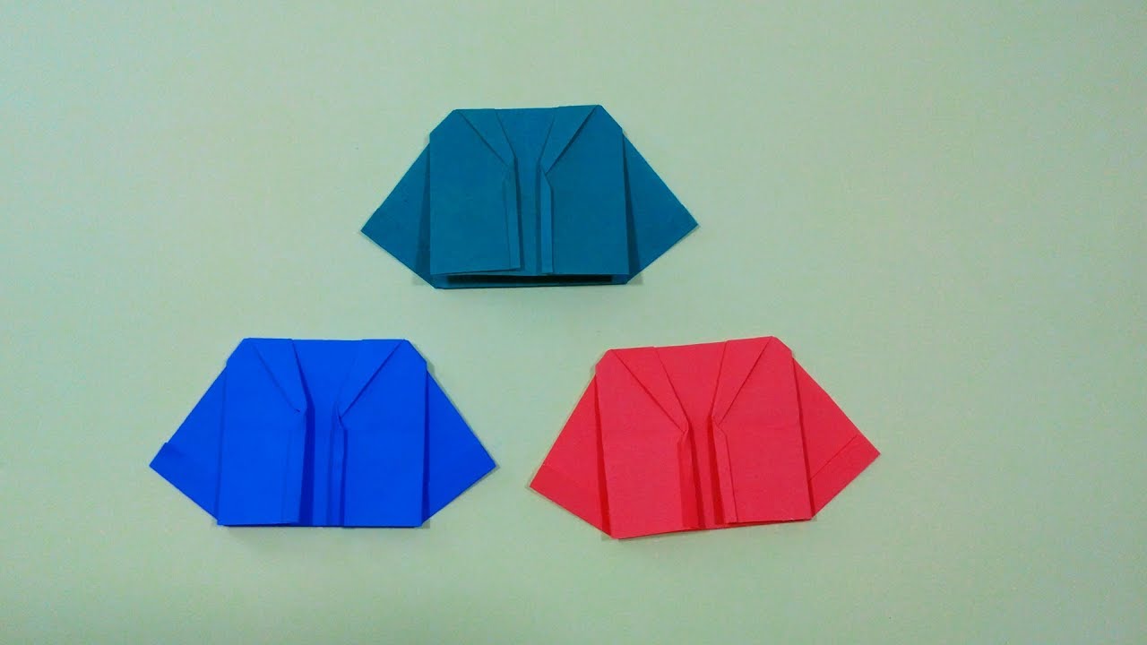 How to make a paper coat - Easy Paper coat - Step by Step Origami coat.