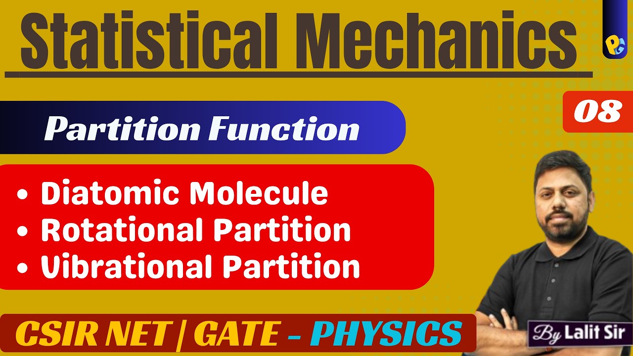 Lec 08 | Statistical Mechanics | Partition Functions of  Rotational & Vibrational System