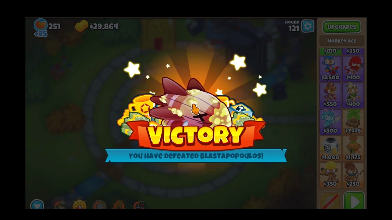 BTD6 Normal Blastapopoulos Boss Tutorial Park Path