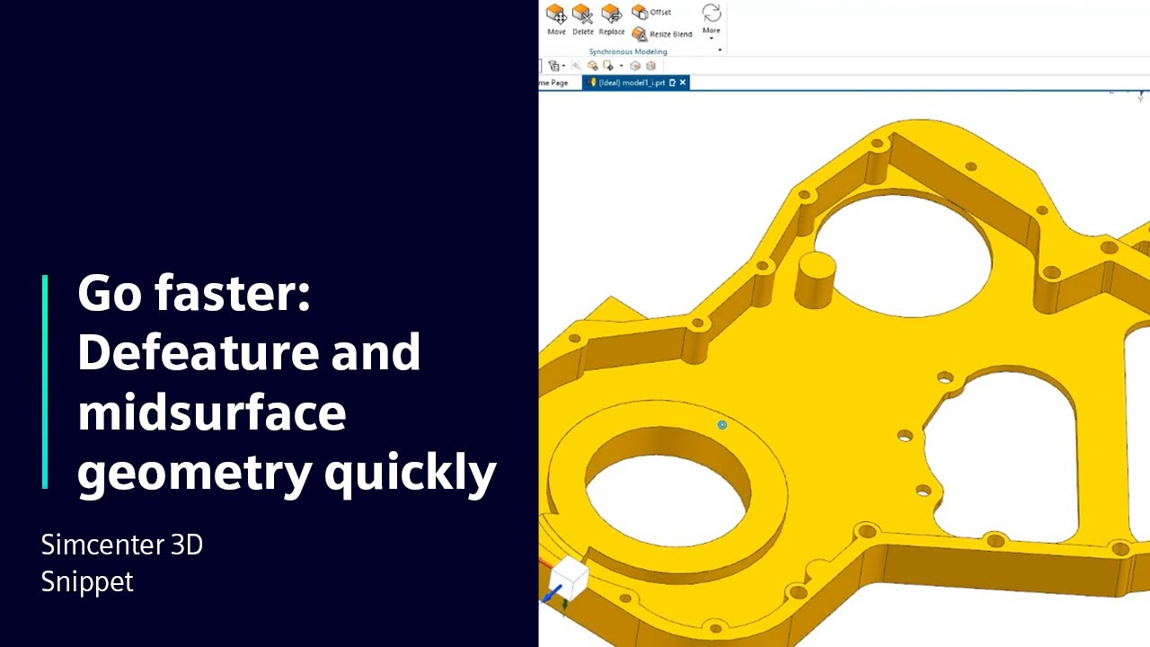 Go faster: Defeature and midsurface geometry quickly | SNIPPET Simcenter 3D #HowToSimcenter3D