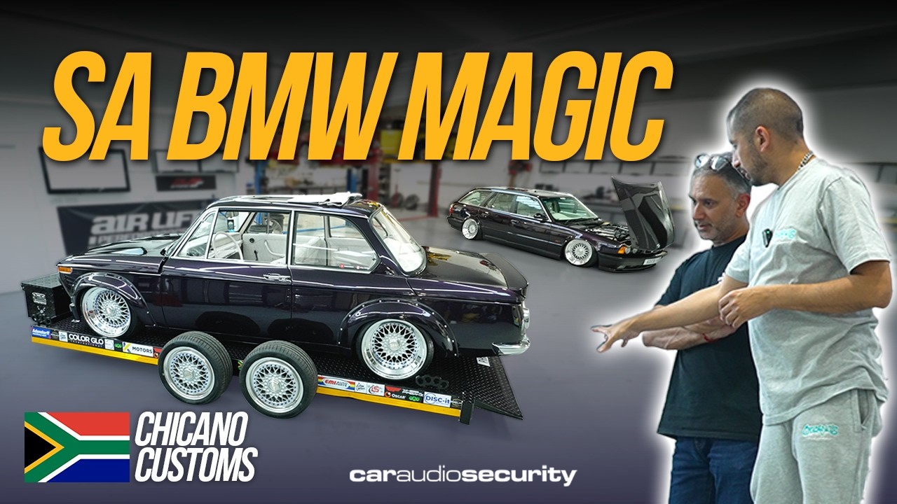 South Africa → UK: Chicano Customs’ BMW E10, E34 Touring & Trailer on BBS RS | Car Audio & Security