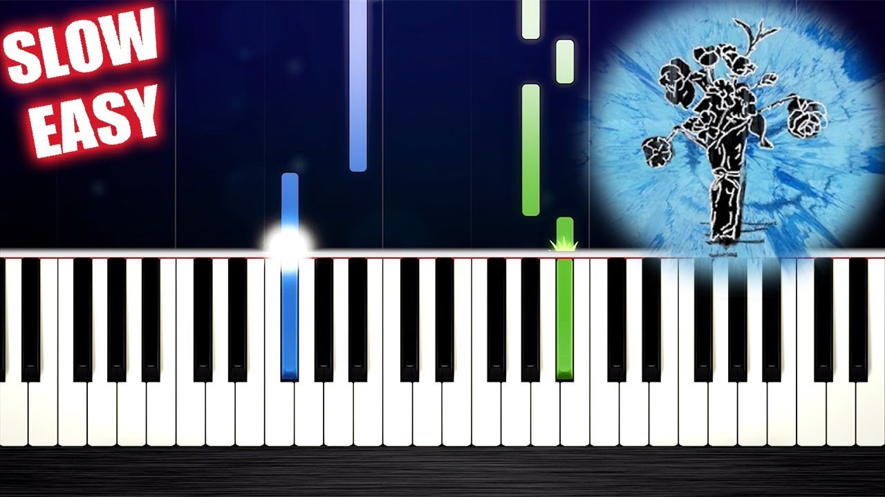 Ed Sheeran - Supermarket Flowers - SLOW EASY Piano Tutorial by PlutaX