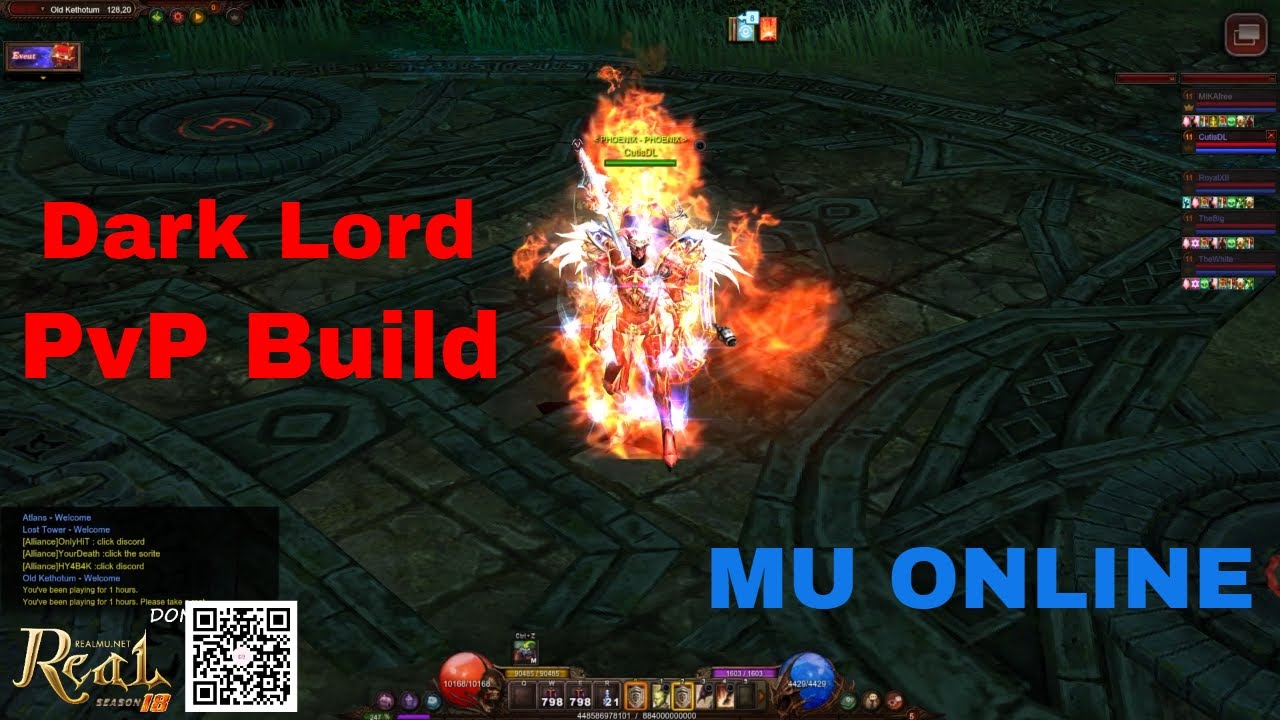 Build Dark Lord PvP TOP - Chỉ Thấy Tiền Là Tiền Anh Em Ơi - MU Online Season 18.2 (RealMU.net)