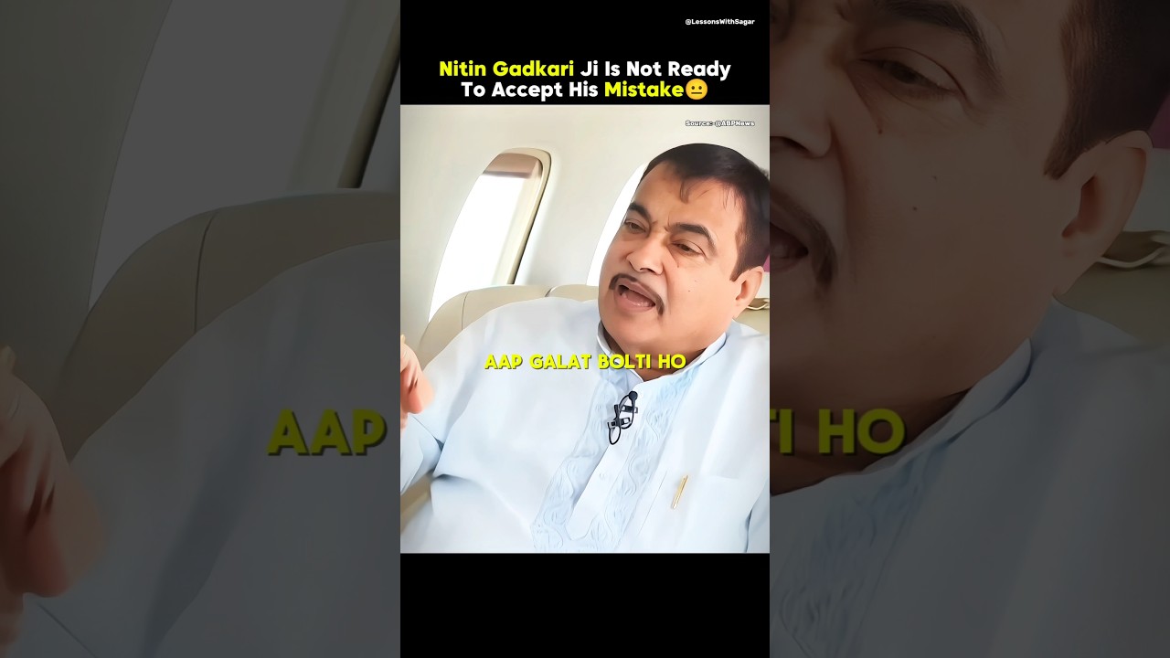 Nitin Gadkari Ji Is Not Ready to accept his mistake😐