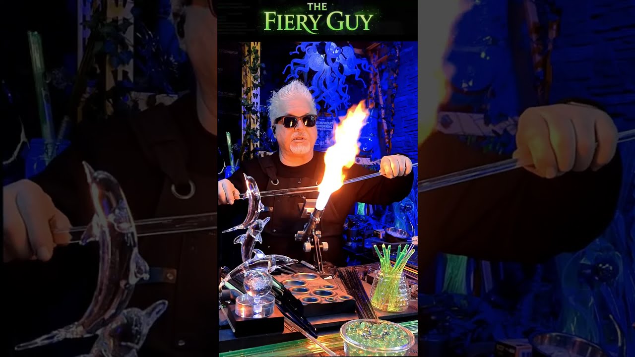 Cinematic glassblowing focused on real-time process, precision, and molten glass at 4000°