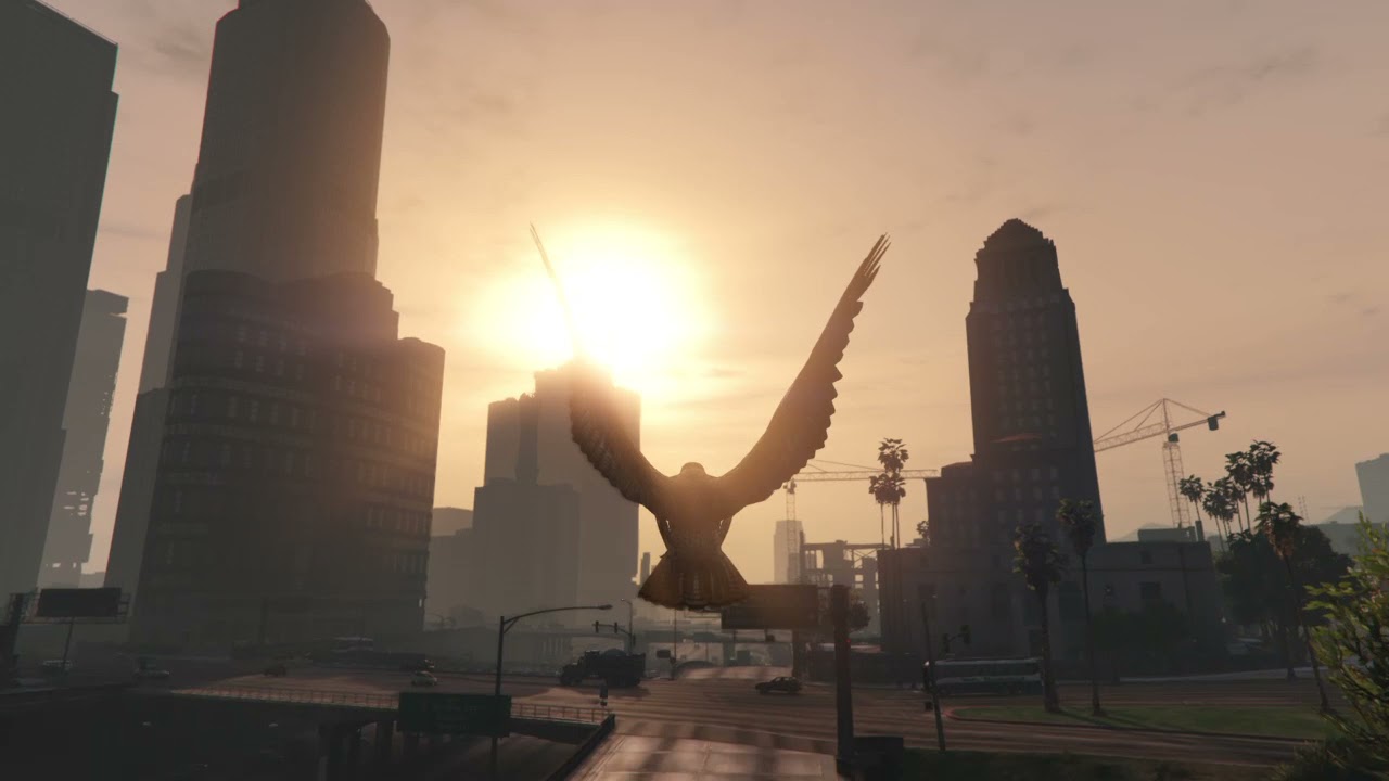 Eagle Flight exploring the City of GTAV (PS4) 2 of 4