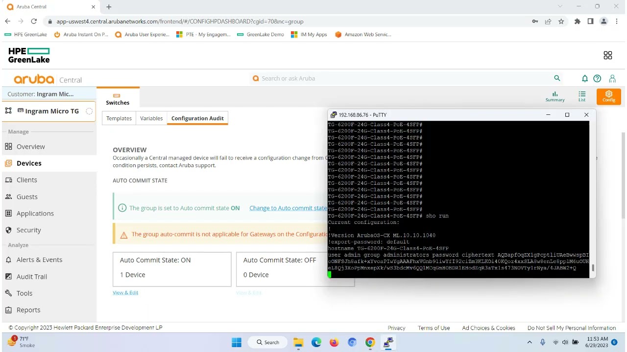 Aruba Central: Switching Configuration with Template Groups