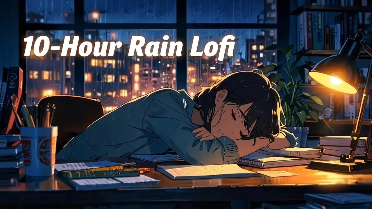 Deep Sleep Lofi 🌧️💤 Heavy Rain and Fade to Black Screen for Undisturbed Slumber