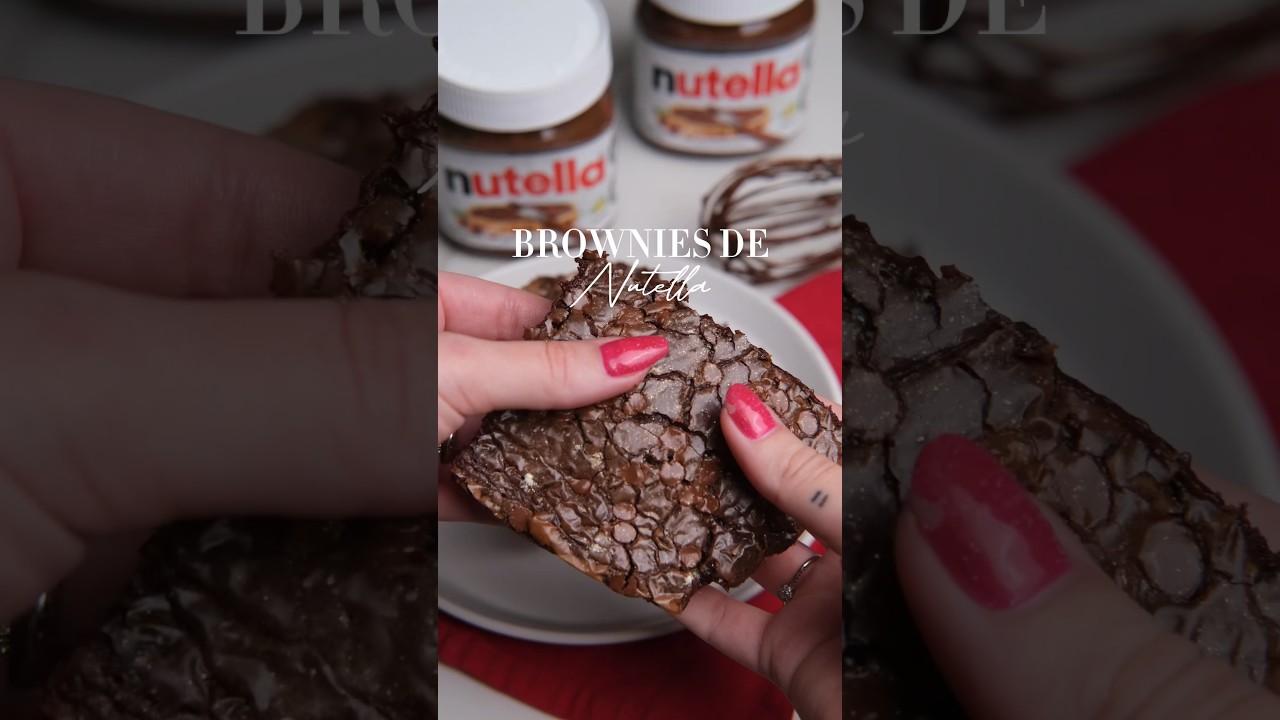 Brownies De Nutella ❤️ #recetas #nutella #nutellabrownies