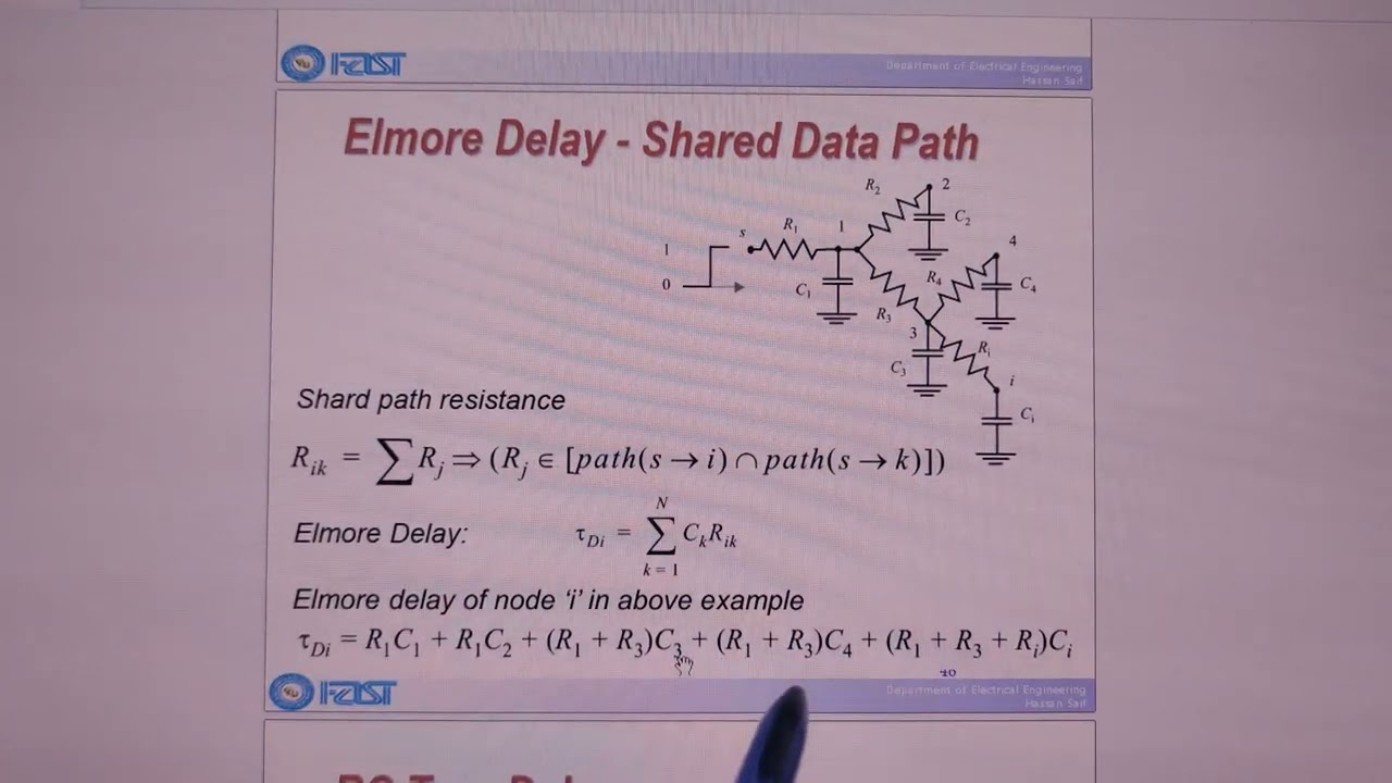 Elmore delay explained with example #vlsi #digitalcircuitdesign