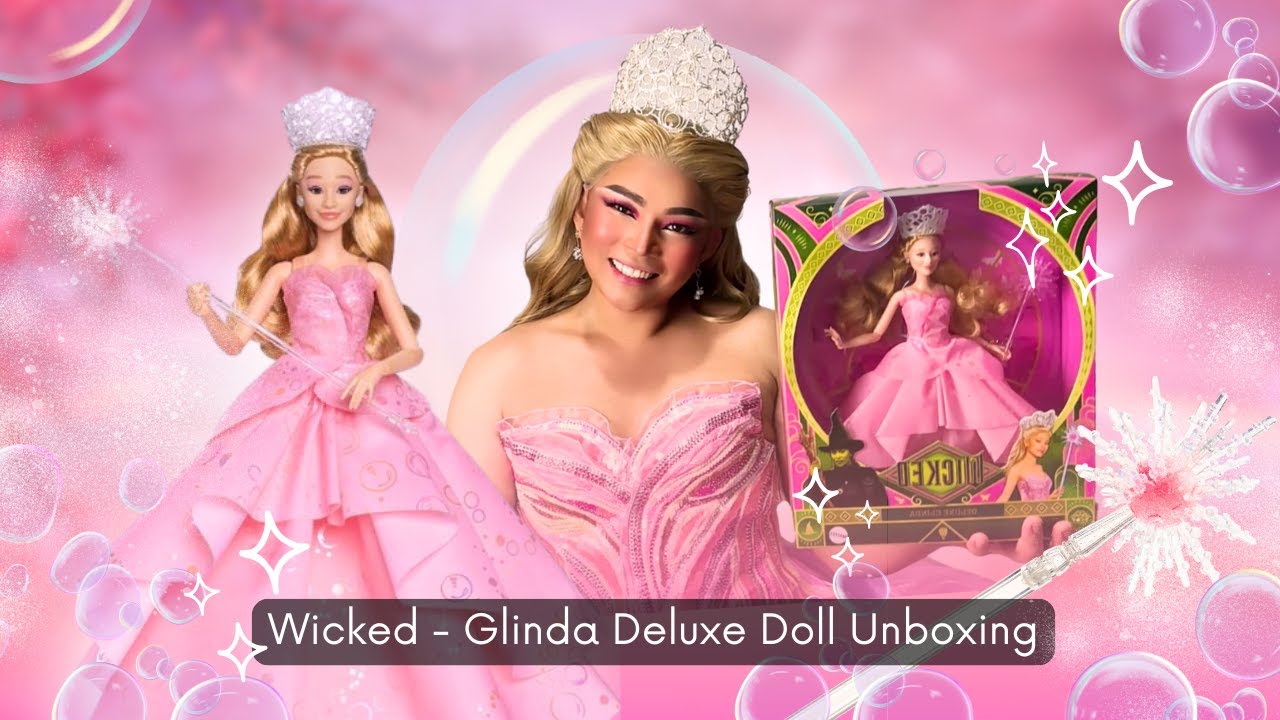 🫧 UNBOXING THE PINK! Wicked Glinda Deluxe Doll by Mattel Review | Amber 🫧
