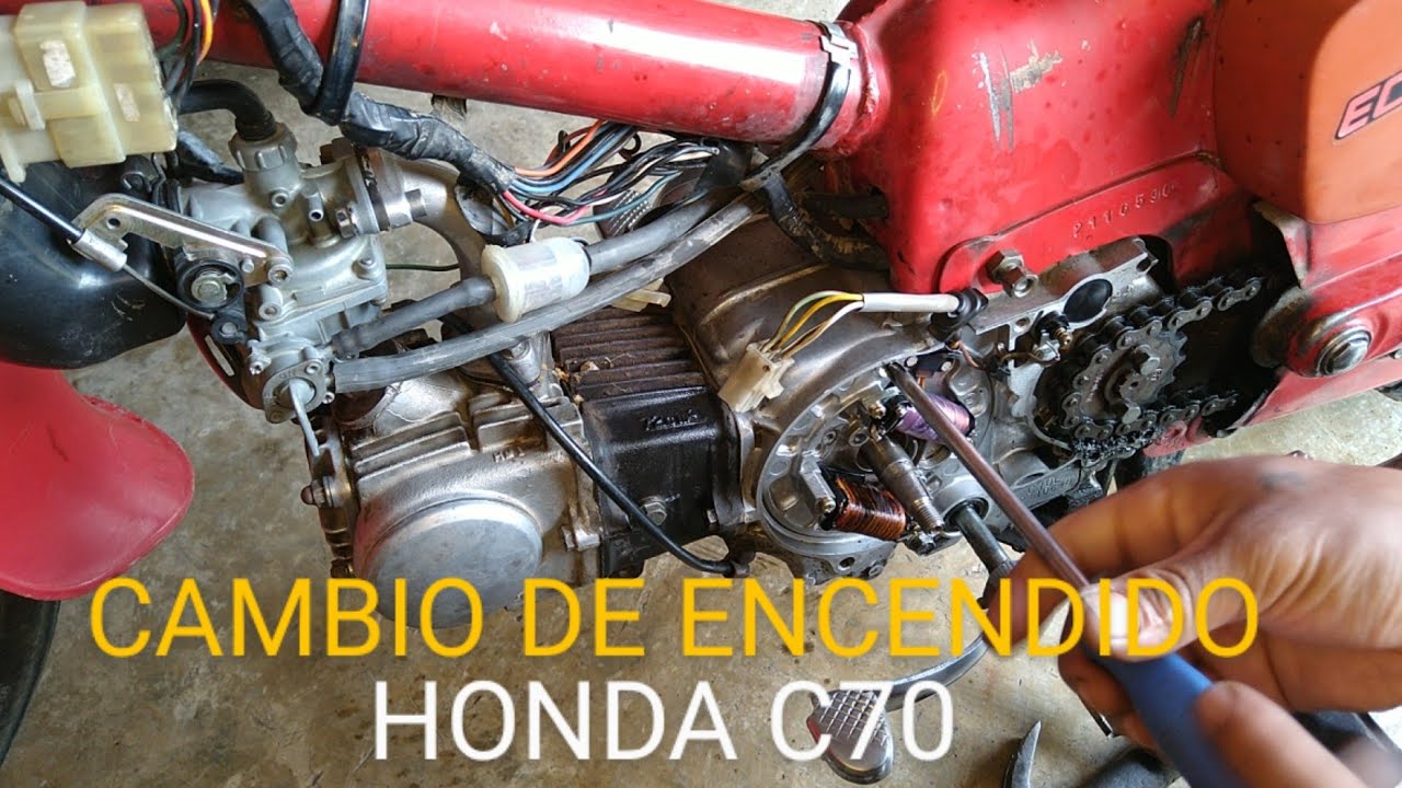 HONDA C70 2021 Como remplazar sistema de encendido de platino a bobina CDI.