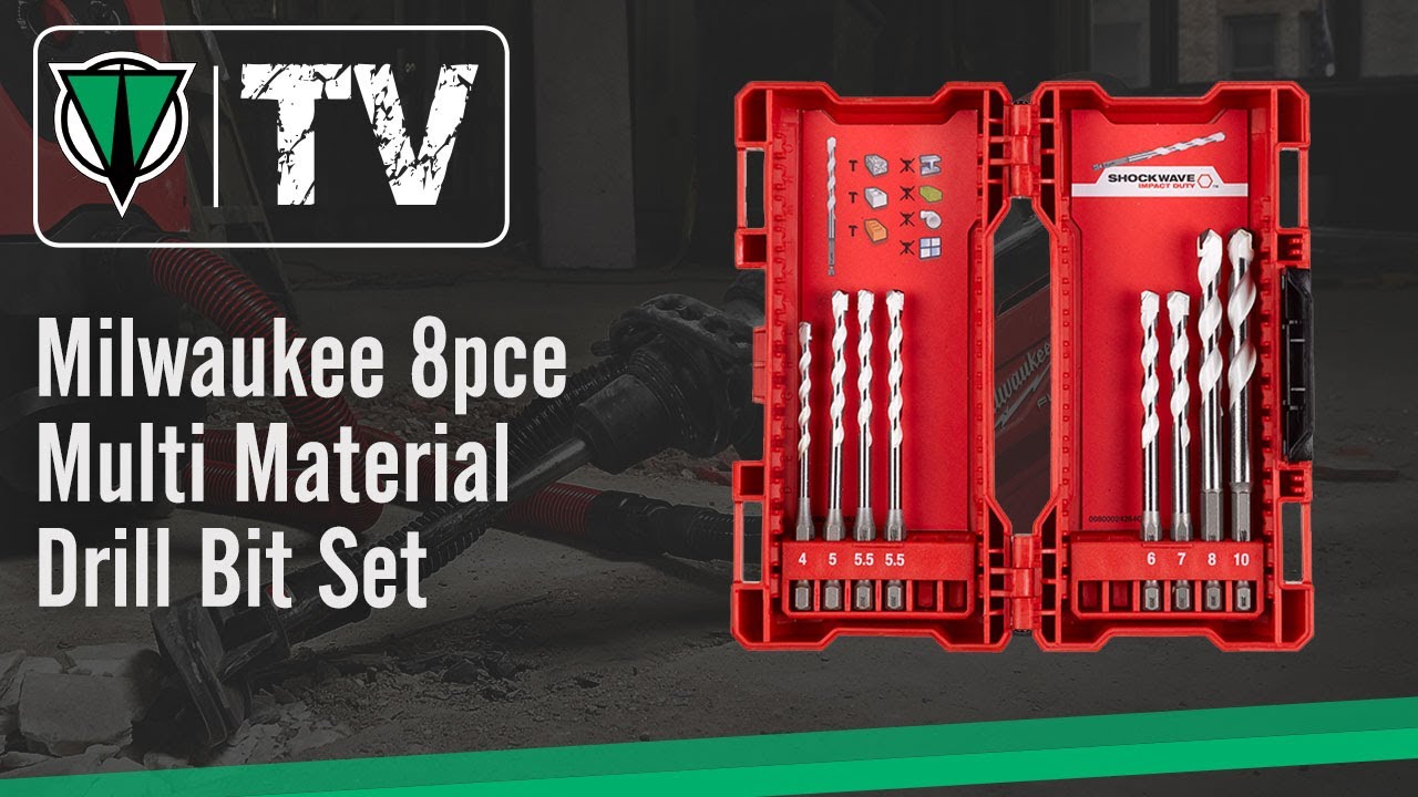 Milwaukee 8pce Multi Material Drill Bit Set