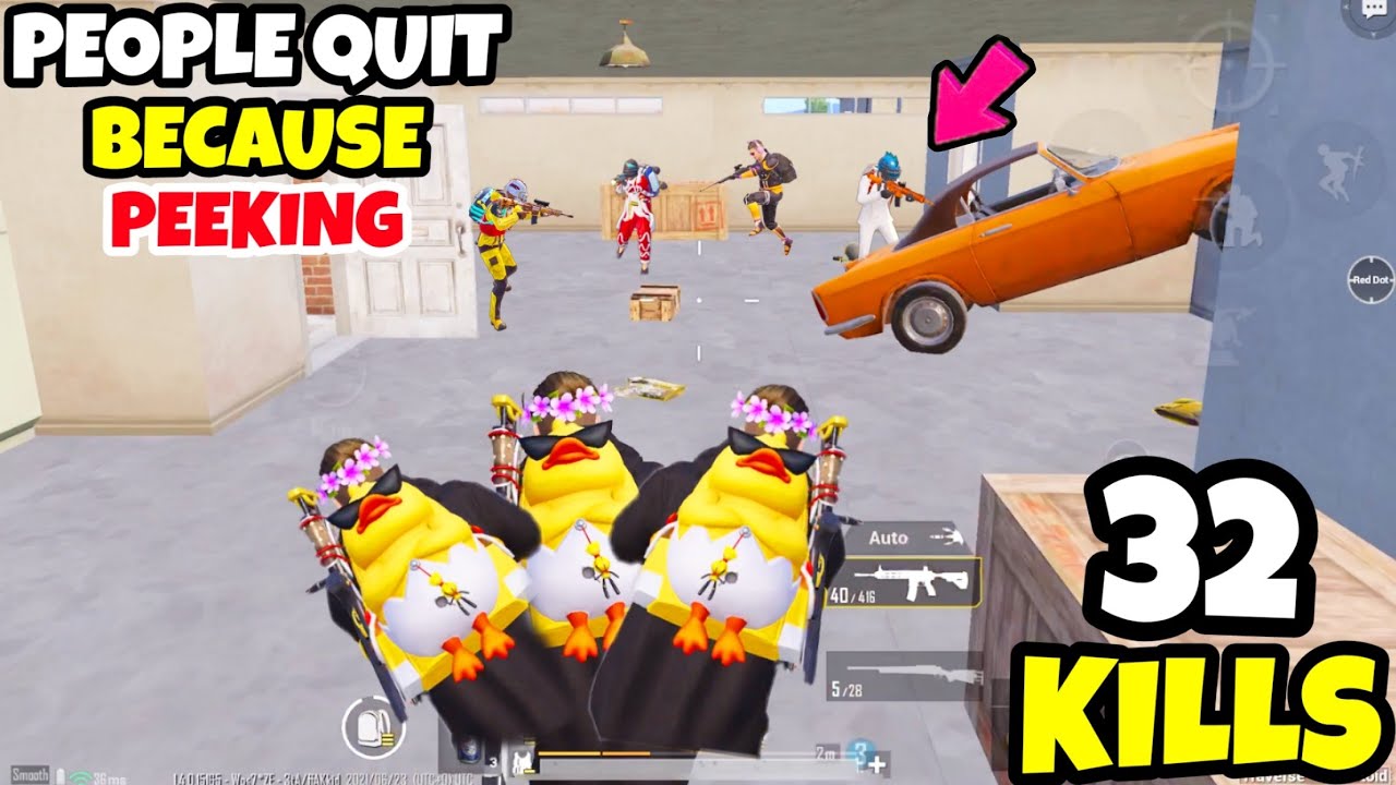 People QUIT The Game Because of My HIGH Level Peeking • BGMI • PUBGM • (32 KILLS) •