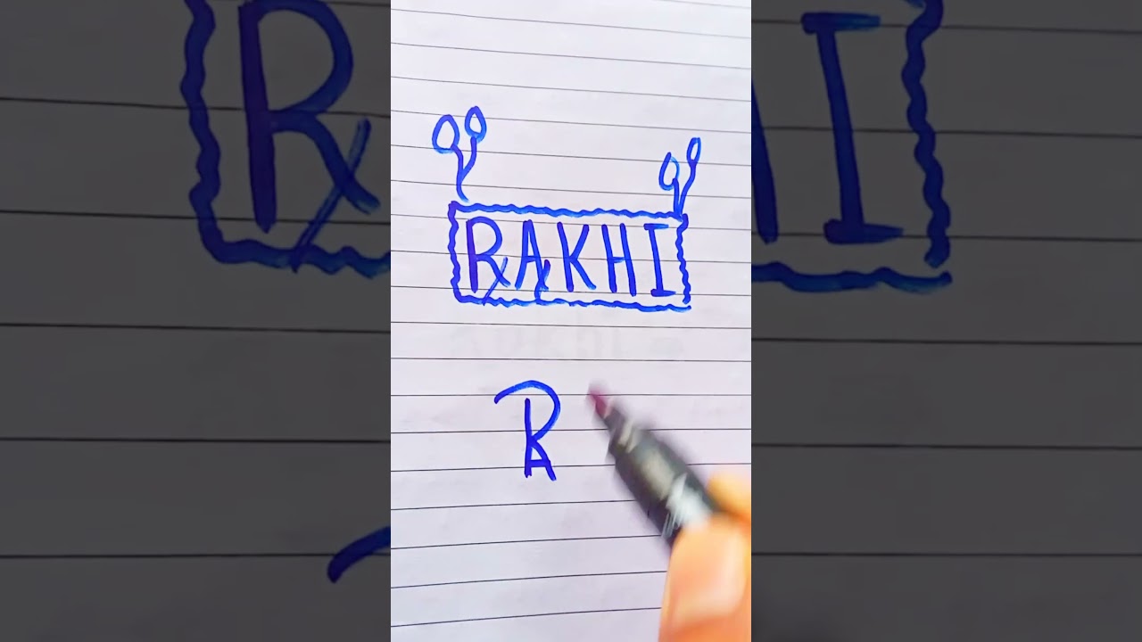 HOW TO MAKE RAKHI NAME 🤩😇 LOGO DESIGN...#shortsfeed #rakhi