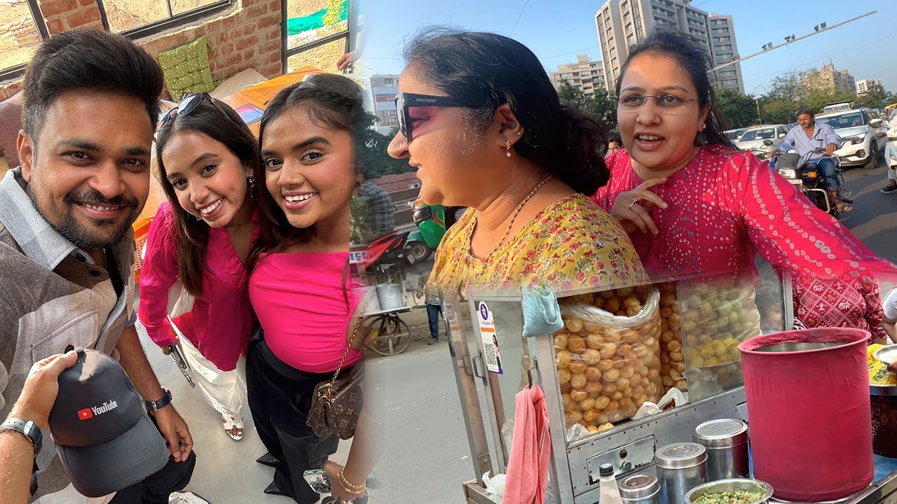 Sarika apne maike gayi aur pani puri party ki | mein gaya Gujarat ke pehle youtube meet up mein