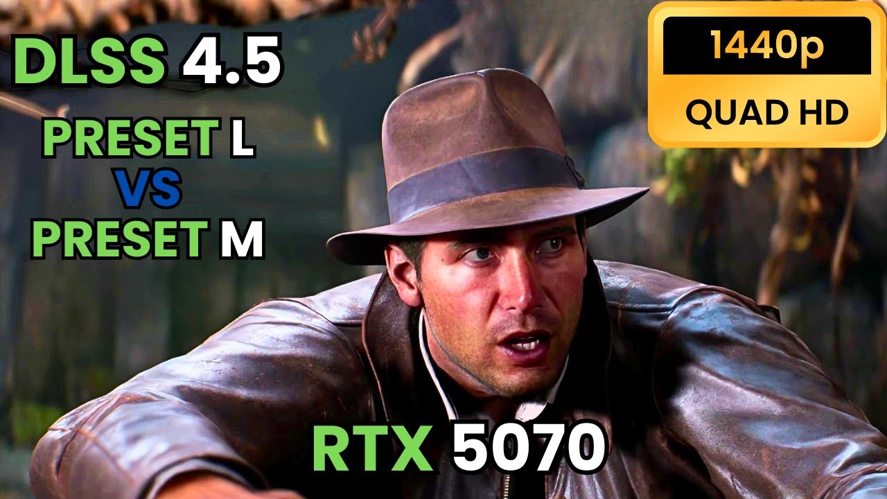 RTX 5070 - DLSS 4.5 Preset L vs M - Indiana Jones and the Great Circle - 1440P.