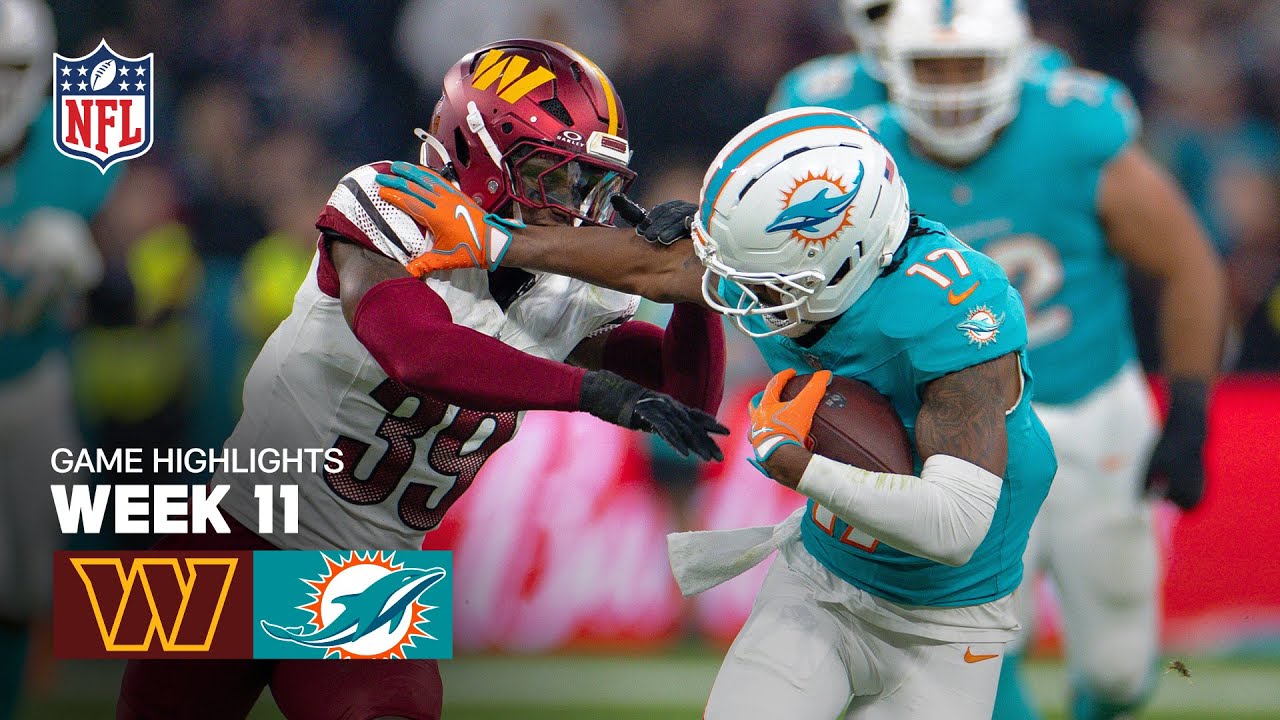 Washington Commanders vs. Miami Dolphins Game Highlights | NFL 2025 Season Week 11