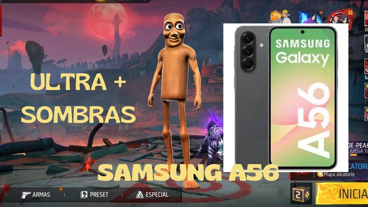 TEST FREE FIRE SAMSUNG A56 - BR CLASIFICATORIA - ULTRA + SOMBRAS