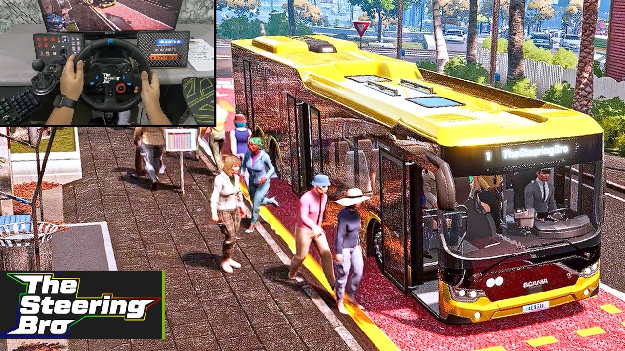 Bus Simulator 21 - Bus Driver Busy Day Driving Scania Citywide | G29 Steering Wheel Gameplay
