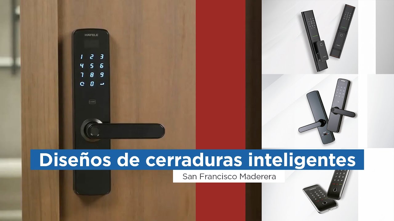 Cerraduras digitales inteligentes con códigos y sin llave. Hafele. Diseño y tecnología.