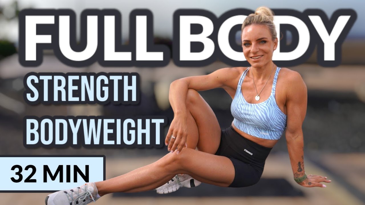 32 MIN STRENGTH 💪 BODYWEIGHT + ABS WORKOUT  🚫 NO EQUIPMENT