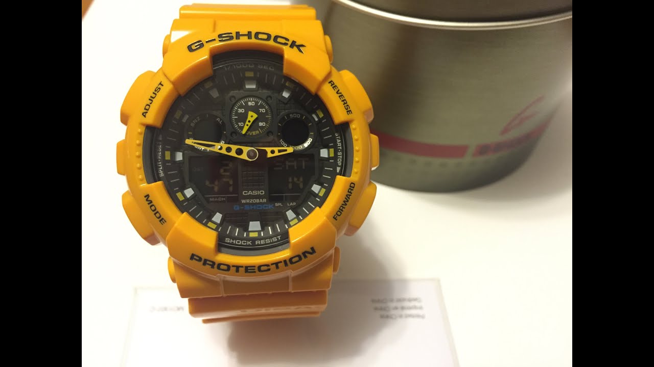 Обзор CASIO G SHOCK GA-100A-9AER, дизайн, настройка (Review)