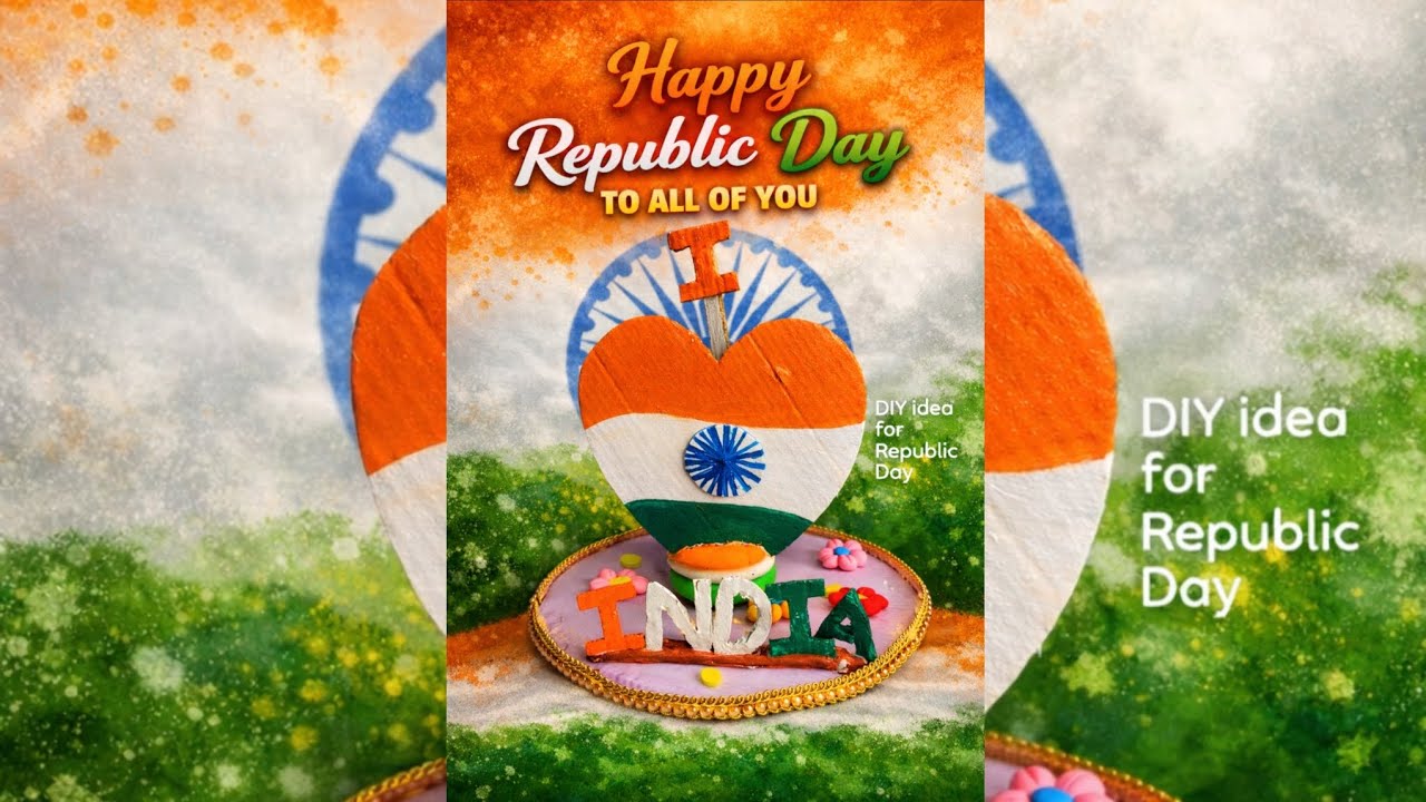 DIY Indian Flag Craft for Republic Day 🇮🇳 | Easy School Project Idea 🧡🤍💚 