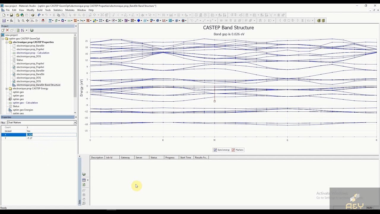 [CASTEP] ploting band structure in origin