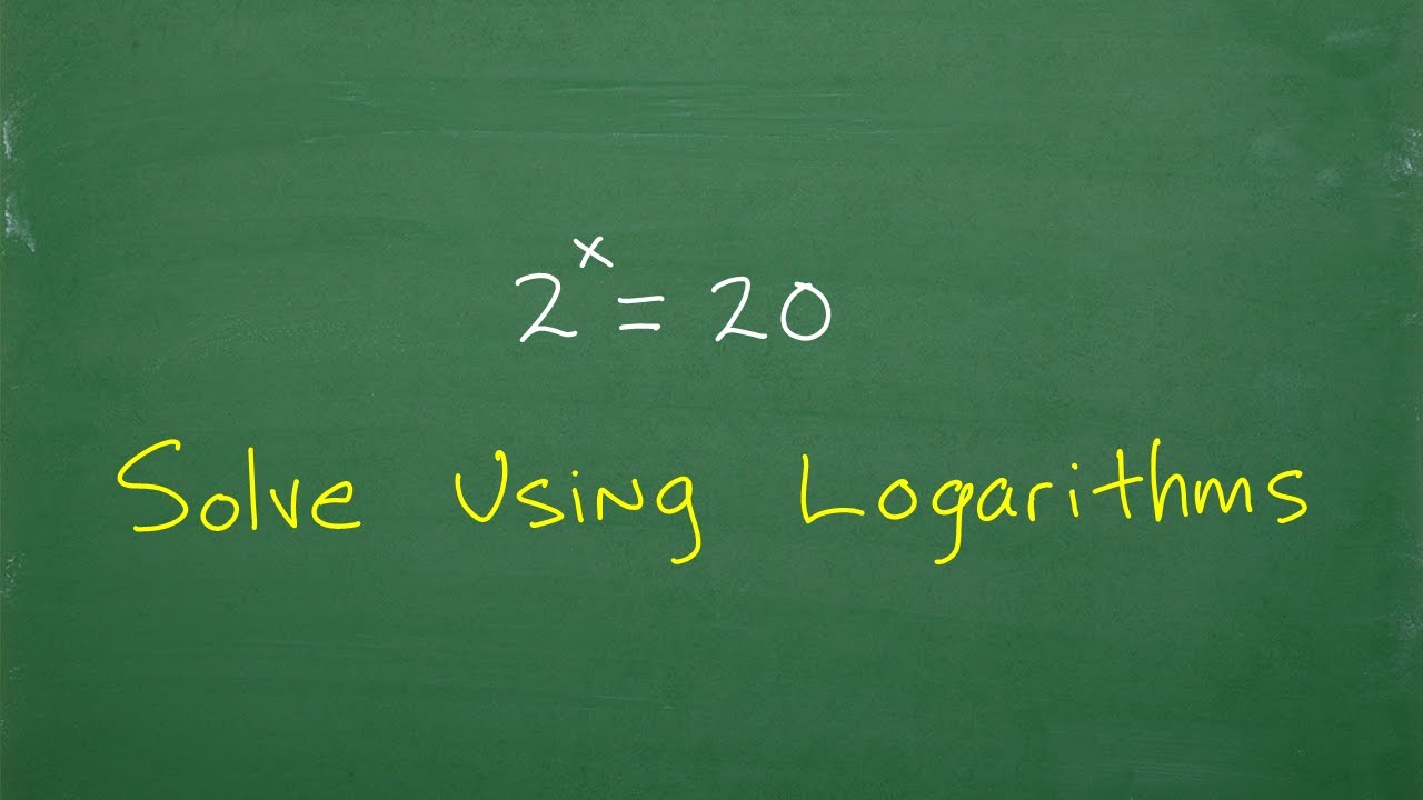 Let’s solve the EXPONENTIAL Equation using Logarithms - step-by-step….
