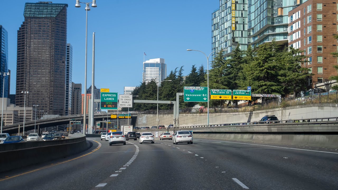 Tacoma to Seattle Drive  - Washington, USA・4K HDR