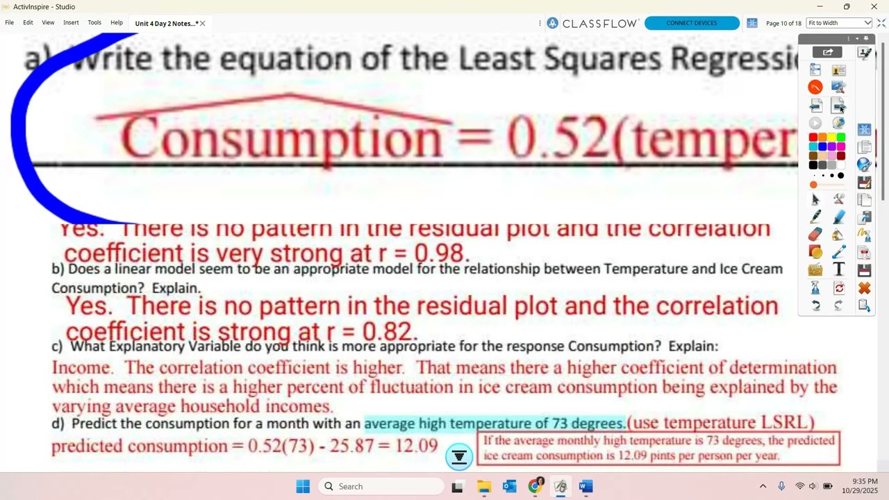 Thursday, October 30, 2025 Video with Substitute-  A Little Learning and Unit 4 Quiz Preparation