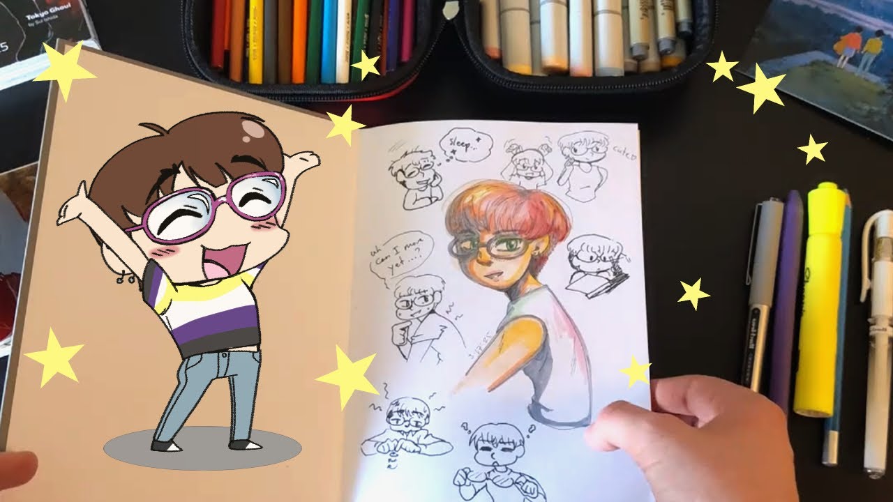 Mini Sketchbook Tour - drawing as much as I can in a week
