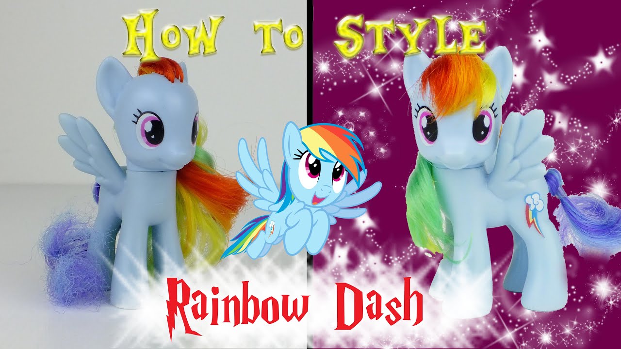 MLP Rainbow Dash Hair Styling Tutorial -- MLP Custom