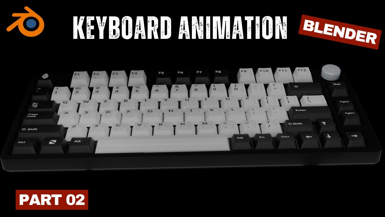 How to create keyboard Animation in Blender Part 02