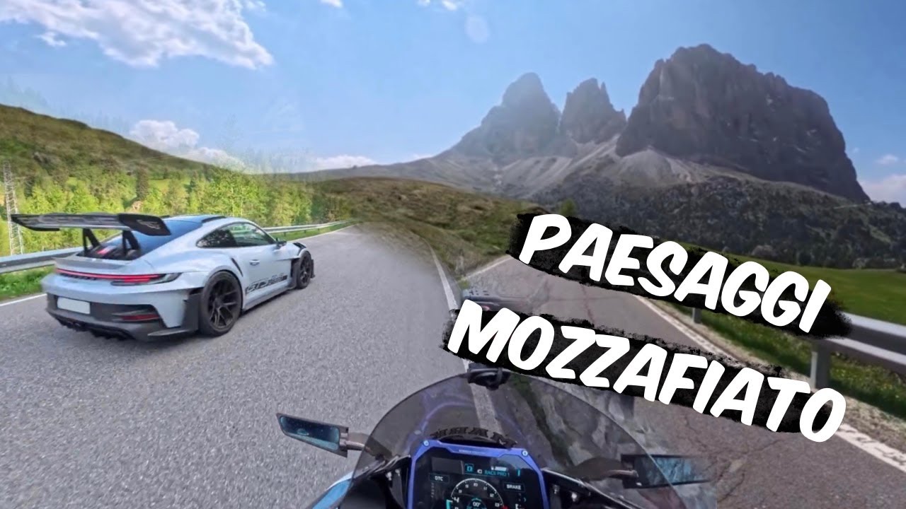 BAGARRE SUL PASSO GIAU1! LAGO DI BRAIES E SELLARONDA IN MOTO, CHE PAESAGGI!